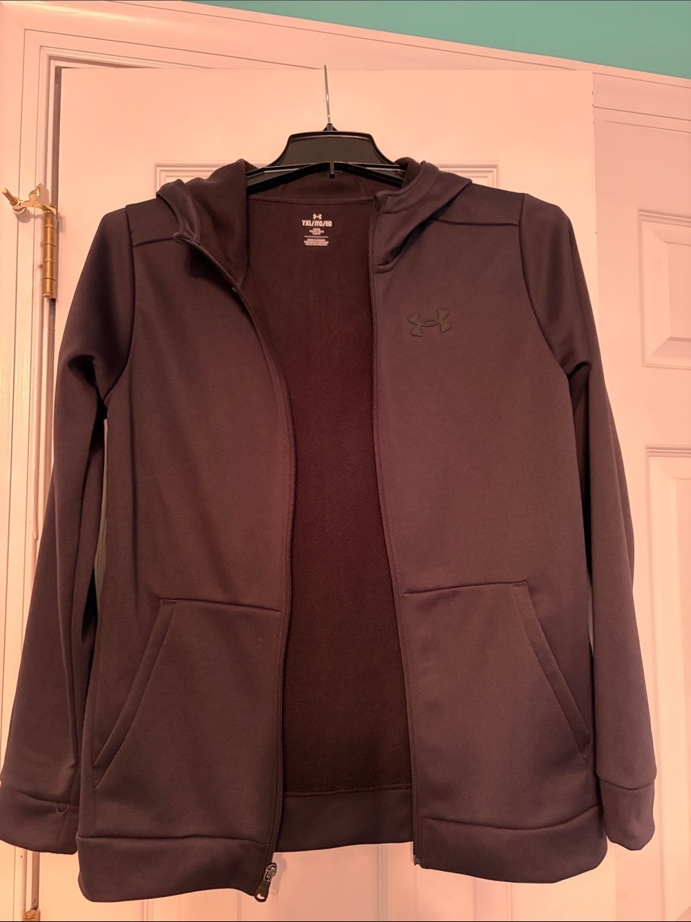 Under Armour Big Boy’s Dark Gray Full-Zip Hooded Utility Jacket